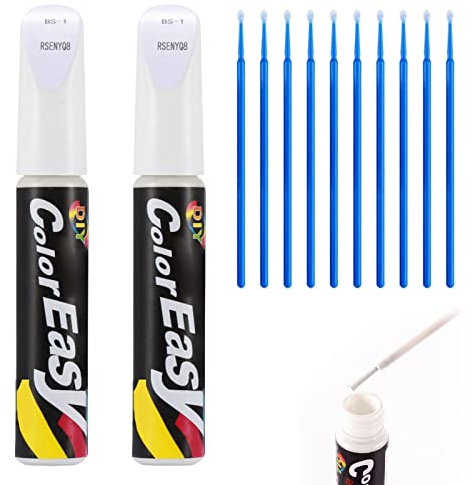 Penna Ritocco Carrozzeria,Penna per Ritocco Auto,Rimuovi Graffi Auto,Pennarello Copri Graffi Auto,Penna per Riparazione Graffi Auto,Vernice per Ritocco,Riparazione Graffi (Bianco)