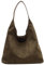 FYBlossom Damen Wildleder Schultertasche Suede Tote Bag, Groß Handtasche Damen Tragetasche Hobo Taschen Shopper, Casual Umhängetasche Henkeltasche Für Arbeit Schul Einkaufen Reisen (Stil A/Grün)
