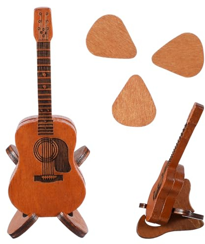 YUXIANLB 3er Set Gitarrenplektren mit Holz Etui für Akustik und E-Gitarren Bass Ukulelen Musikgeschenk Männer Liebhaber universellen Plektrenhalter und Fingerplektren für präzises Spiel