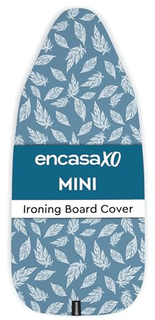 Encasa XO Ironing Board Covers, Mini, 72x30 cm, Blue | 100% Cotton Fabric, 3mm Thick Felt Pad Cover | Drawstring & Cord Lock Tightening | Scorch Resistant Up to 220°C