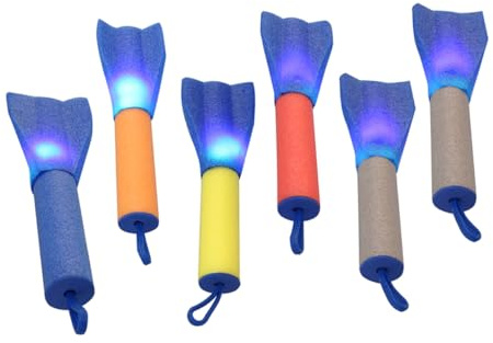Parliky 6 pièces Jouets à Doigts Forme de Fusée Lance-Rocket Mousse Épaisse Jouets Amusants pour Fête Accessoires de Décompression Réutilisables Couleur Aléatoire Couleur Aléatoire