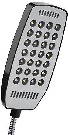 Generic USB-ljus Justerbar Svanhals 28 LED Bärbar Läslampa för Studenter Resenärer Kontorsarbetare 43 Cm Längd Vit (Svart)