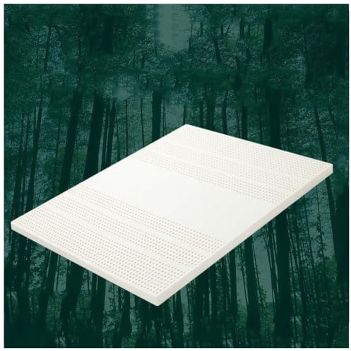 Avkopplingskudde gjord av naturlig latex 10 cm tjock 140 x 220 cm (55 x 87 tum) enkel design bekväm sömn idealisk för sovrummet miljövänliga material andningsbart överdrag