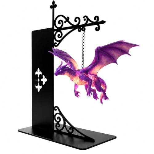 LKHYUKU Lámpara mágica flotante de dragón, luz nocturna de dragón cálida, decoración de rincón de lectura de fantasía, regalo único para los amantes de la fantasía y lectores de libros