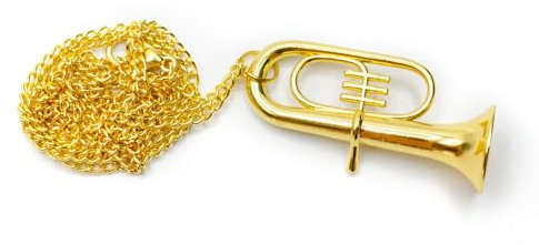Miniblings Tuba Kette Tubakette Halskette Tenorhorn Tubas 60cm + Box vergoldet - Handmade Modeschmuck - Gliederkette vregoldet