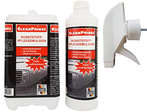 Cleanprince 2,5 Litre Soins de Cockpit Plastique Émulsion Voiture Auto Intérieur Raccords Tableau Bord Nettoyant pour Habitacle Entretien Emulsion en Kunststoffauffrischung Armaturenbrettreiniger