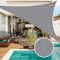 NAKIHOUSE Sonnensegel Dreieckig 2x2x2m Wasserdicht Sonnenschutz Sun Segel 98% UV-Schutz Segel für Balkon Garten Terrasse Markise Camping Pool (Hellgrau)