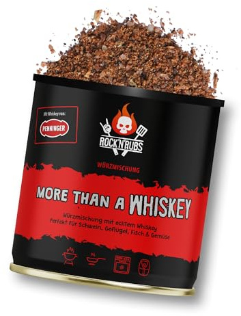 ROCK'N'RUBS - More Than A Whiskey | Würzmischung mit würziger Kräutermischung & Whiskey | Gewürzdose, 130 g