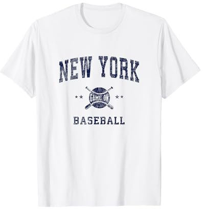 Design rétro rétro de Baseball Vintage de New York T-Shirt
