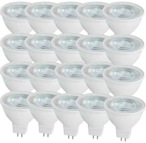 OUGEER 20 Stück MR16 LED Leuchtmittel 6W AC 220-240V LED GU5.3, Entspricht 60W Halogenlampe Warmweiß 3000K MR16 GU5,3 600 Lumen Nicht Dimmbar