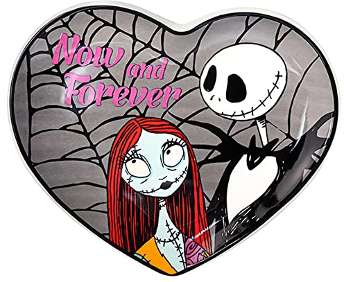 Disney The Nightmare Before Christmas Multicoloured Ceramic Heart Shaped Trinket Tray VC700681L