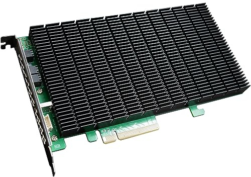 Highpoint Technologies 4-Port M.2 SSD6204A NVMe Boot RAID Controller for VMware ESXi & Virtualization Systems, Green