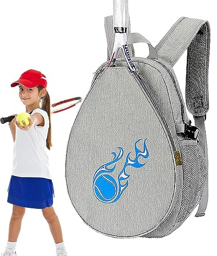 Tongfeng Sac de Tennis et Pickleball pour Enfants - Sac à Dos Imperméable en Tissu Oxford - Raquette de Badminton - Sac de Sport