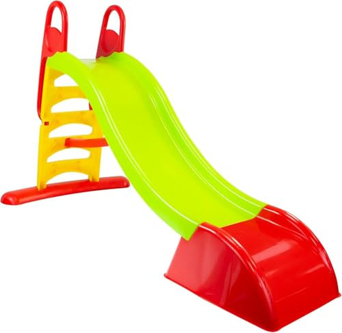 Mochtoys Kinder Rutsche mit Wasseranschluss 180 cm Rutschlänge - Wasserrutsche für Innen und Außen für Kinder ab 2 Jahren Farbe: Grün/Rot