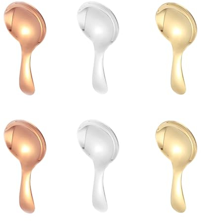 6 PCS Short Handle Spoons Tablespoon Measuring Spoons for Tea Coffee Scoop Measuring Spoons for Tea Sugar Flour Salt Spice