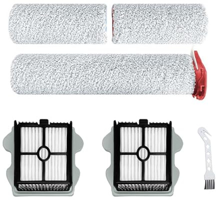 NUHFUFA 1 set di spazzole principali + 2 filtri + spazzola di ricambio per la pulizia compatibile con aspirapolvere Roborock A10 PLUS Dyad Pro/Combo Wet Dry