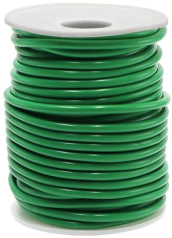 Aoyswuz 20 m Alambre Plastificado Diámetro 3,5 mm Verde Alambre de Jardín de Plástico Núcleo de Hierro lexible Alambre de Planta para la Fijación de Plantas de Jardín