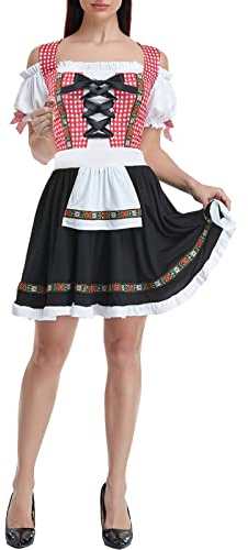 Fancy Dress Fancy Dress for German Traditional Stage Performance Costume Costume Costume Beer Ladies Halloween Costume Costume Women's Dress After 6 Dresses Women (A, S)