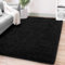 FVVRAX Flauschiger Hochflor Teppich 90x150 cm Schwarz | Extra weicher Shaggy Teppich rutschfest für Wohnzimmer Schlafzimmer | Kuscheliger Bodenteppich für Kinder Haustiere