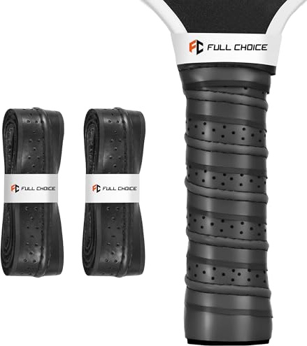 FULL CHOICE 2 Pack Pickleball Paddle Grip Tape, Pickleball Overgrip, Anti-Slip Grip-Easy Installation and Long-Lasting Performance, Black