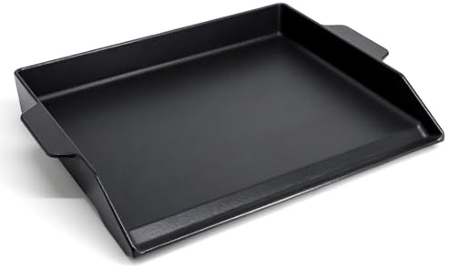 Criditpid Universal Large Cast Iron Cooking Griddle with Extra High Sidewalls for Gas Grills, Charcoal, 20 Inch Blackstone Griddle Pan Griddle Flat Top Grill Plate for 4 Burner Range Oven, 23 x 16