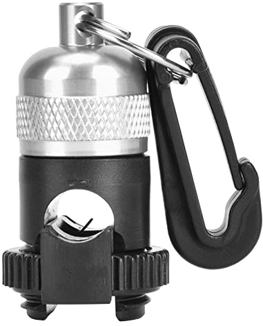 Holigie Universal respirador de Repuesto Buceo regulador de Buceo Snorkel Buceo Soporte de Manguera magnética Hebilla de liberación rápida para bucear (Plata)