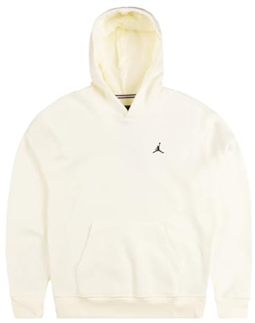 Nike Jordan Brooklyn Felpa con Cappuccio da Uomo, Vela/Nero, XS