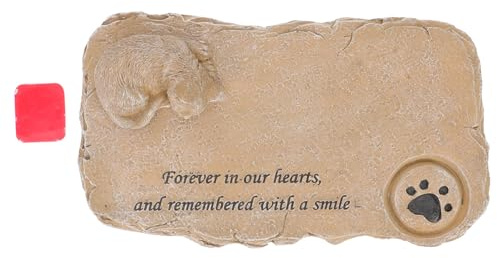 ELEOUTI Lápida Conmemorativa Adorno Decorativo Pequeño para Mascotas en Forma de Gatito de Resina para Jardín y Porche Adecuado para Patio Exterior