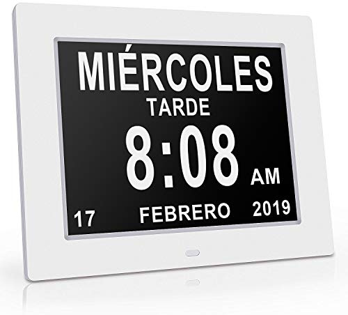 Reloj Calendario con Fecha, día y Hora | Reloj Alzheimer | Reloj Tercera Edad