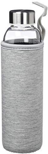 ORYX Botella Agua Cristal 550 ml. Funda Neopreno con Asa. Sin BPA