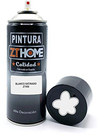 Pintura Spray 400ml imprimacion para madera, metal, ceramica, plasticos/Pintura para todo tipo de cosas y superficies Radiadores, bicicleta, coche, plasticos, microondas, graffiti (Blanco Satinado)