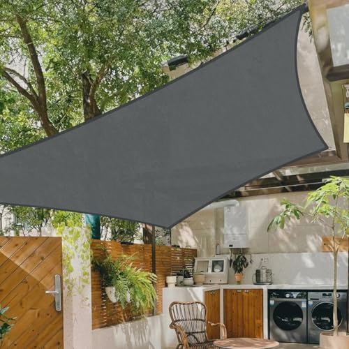 COOL AREA Sonnensegel Wasserdicht Quadratisch 2x2m Sonnenschutz 95% UV Schutz Windschutz,Wasserabweisend Segel Geeignet für Außenbereiche wie Garten Balkon Terrasse-Anthrazit