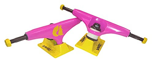 Glutier Sakari Ejes de monopatín Skate Skateboard Trucks (Set 2) 5.25 Pink Yellow