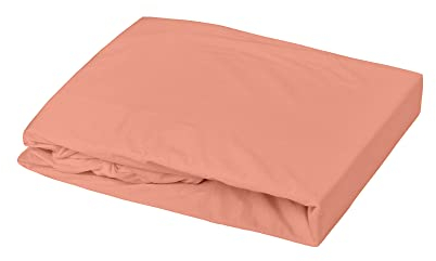 Spannbettlaken, Jersey, 70 x 140 cm, Terrakotta