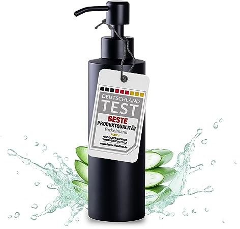 Seifenspender aus Edelstahl Schwarz Matt – Großes Fassungsvermögen von 350 ml für Flüssigseife – Hygiene und Stil in einem Spender