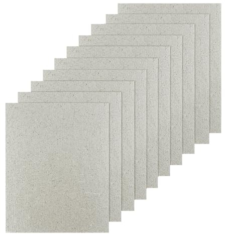 10Pz Foglio Mica Microonde, 12 x 15CM Copertura Guida D'onda, Forno a Microonde Piastra di Mica, Mica per Microonde Universale Piastre, Tagliato Su Misura, per Asciugacapelli, Tostapane