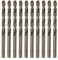 sourcing map 10pcs Cobalt Jobber Drill Bits 5.5mm / 0.217 M35 High Speed Steel HSS Twist Drilling Bit Tool for Stainless Steel Copper Wood Plastic and other Hard Materials