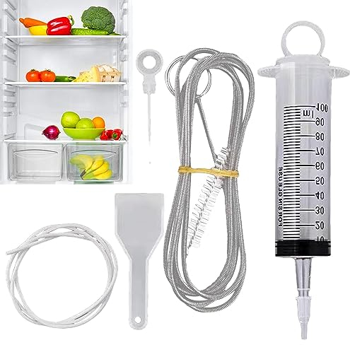 Generisch Kühlschrank Abflussloch Reinigungsset, Kühlschrank Reinigungsset, Enteisungsschaufel Abflussloch-Entferner, Rohrreinigungsspiralbürste Für Die Haushaltsreinigung Des Kühlschranks, Küche
