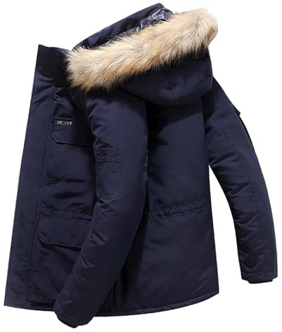 Abrigo con Gorro Hombre Sudadera Chaqueta Hombre Abrigos Hombre Gorro Pelo Abrigo Corto PañO Hombre Abrigos Hombres Parka Lluvia Hombre Chaqueta Vaquera Blanca Hombre Outfit con Casaca De Cuero