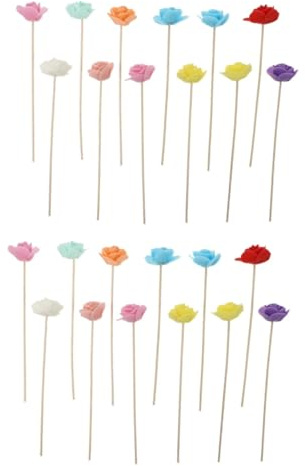 JUMPLAWN 2piezas Varillas De Ratán Aromáticas Coloridas Flores para Difusor De y Decoración del Hogar Aromatiza y Purifica El Aire