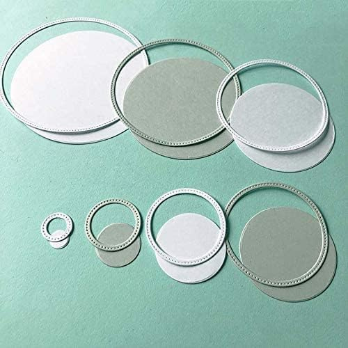 Silver Circle Frame Cutting Dies for Card Making,Cutting Dies Cut Stencils for DIY Scrapbooking Photo Album Decorative Embossing Paper Dies for Card Making Templated+Cute Brooch Pin,Die-Cutting