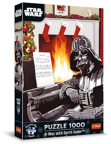 Trefl Premium Plus Quality Star Wars Christmas with Darth Vader Puzzle - 1000 Pieces, Favourite Heroes, for Adults and Children from 14 Years, Multicoloured, 12085
