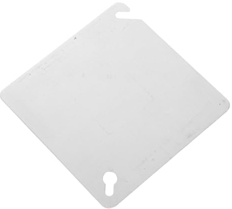 Lurrose Galvanized Metal Electrical Box Cover Plate Fit Square Flat Blank for Surface and Flush Mounted Junction Boxes Dustproof Outlet Case Accessories