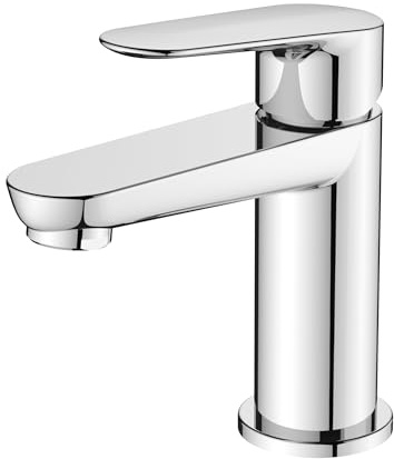 BELZ Chrome Brass Basin Mixer Tap, Water Saving Rust Resistant Height 138mm