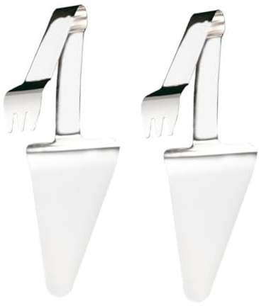 STOBAZA 2 Piezas Espátula para Pizza de Acero Inoxidable Pala Resistente y Duradera para Servir Pizza Pasteles Queso para Hogar Restaurantes y Pizzerías