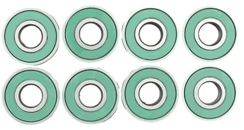 Daglig skridskoåkningslager set 8 delar 8 mm skateboardlager för hjulunderhåll, kolstål inställning och reparerar hjullager platt platta kolstål skydd fyra