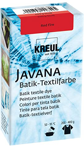 KREUL 98524 - Batik-Textilfarbe Red Fire, 70 g, Farbpulver zum Batiken und Färben von Textilien