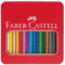 FABER-CASTELL 110916 - Jumbo Buntstifte Set Grip, 16 Stifte im Metalletui