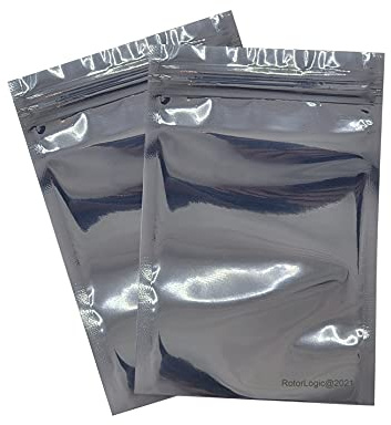 100pc Anti-Static Resealable Bags, ESD Bags for Electronic Devices, Computer Hard Drive SSD, LCD Screens (3.15X4.72in. (8X12cm))