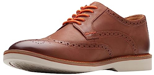 Clarks Herren AtticusLTLimit Oxford, Dark Tan Lea, 39.5 EU